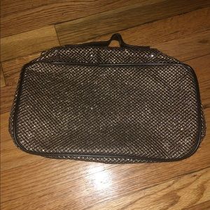 Gold mesh see through bag